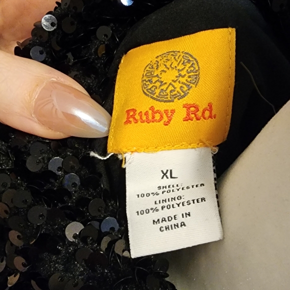 Ruby Rd. Black Sequin Jacket - Picture 3 of 3